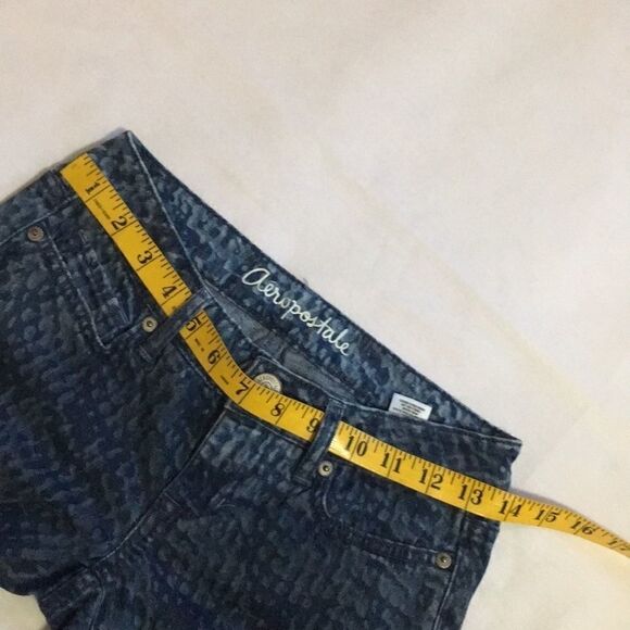 Vintage Aeropostale Animal Print Jeggings Skinny Jeans with Zippers 00 - Picture 10 of 12